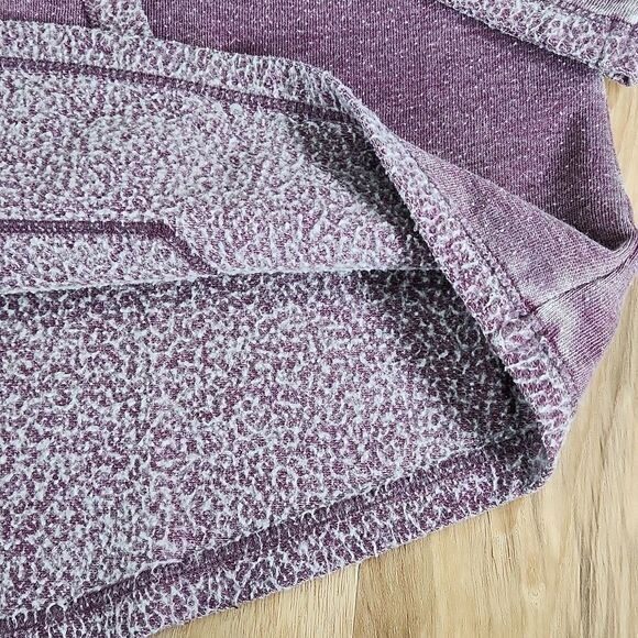 🔹️Calvin Klein Performance Purple Distressed Tied Cowl Neck Sweatshirt Medium - Picture 14 of 16